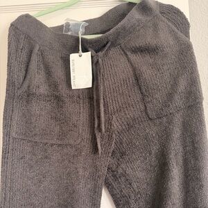Barefoot Dreams Black Plush Knit Lounge Pants